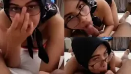 Sepongan Hijab Emang Luar Biasa